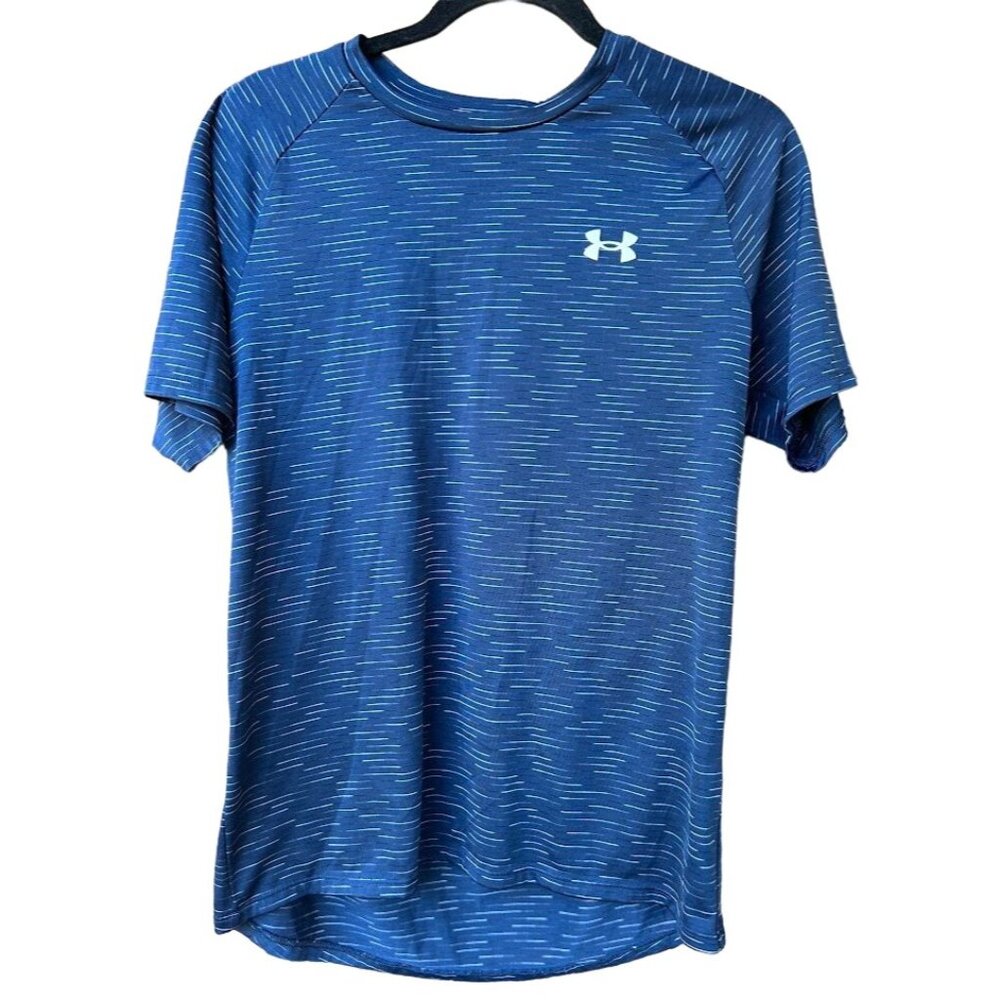 Under Armour Mens The‎ Tech Tee Shirt Blue Loose Fit S